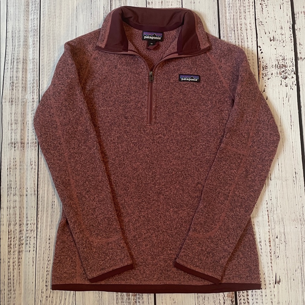 Women’s Patagonia Burgundy Better Sweater 1/4 Zip